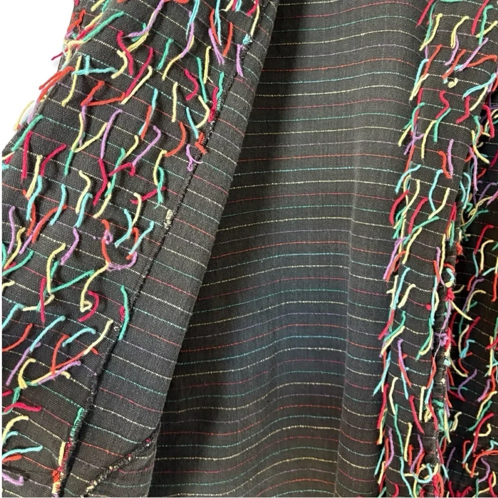 VINTAGE ICING Confetti Fringe Yarn Blazer Jacket